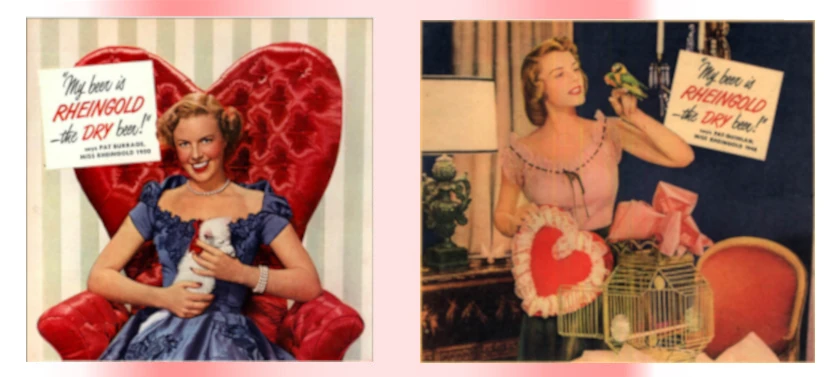 Miss Rheingold Valentines, 1948 & 1950