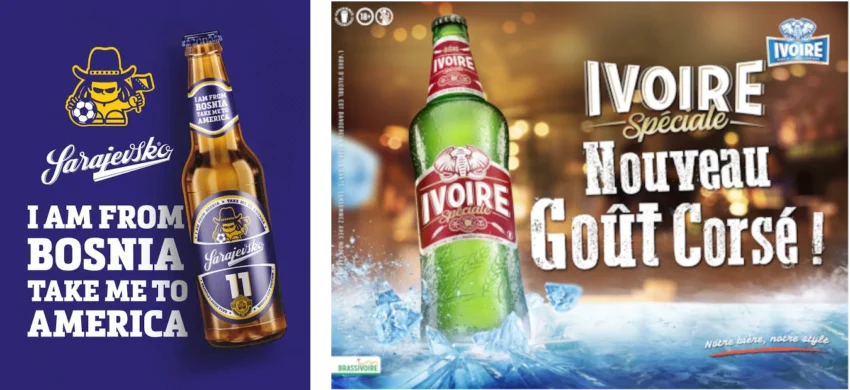 Beers from two of the countries we'll be seeing this week.