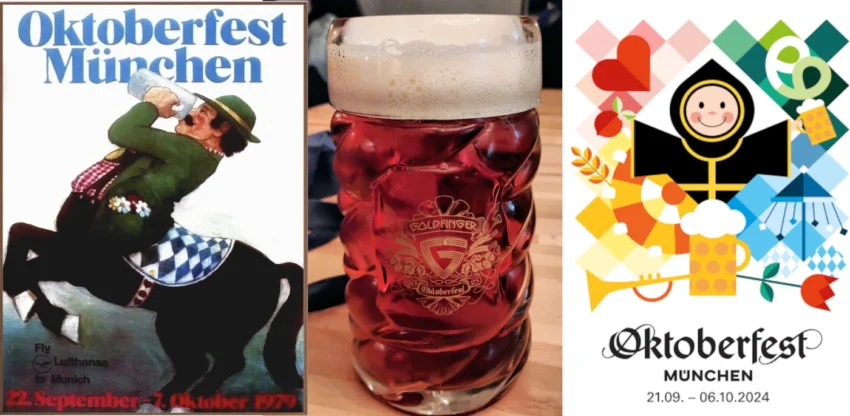 Vintage Oktoberfest posters, and my 1 Liter mug from Goldfinger Oktoberfest